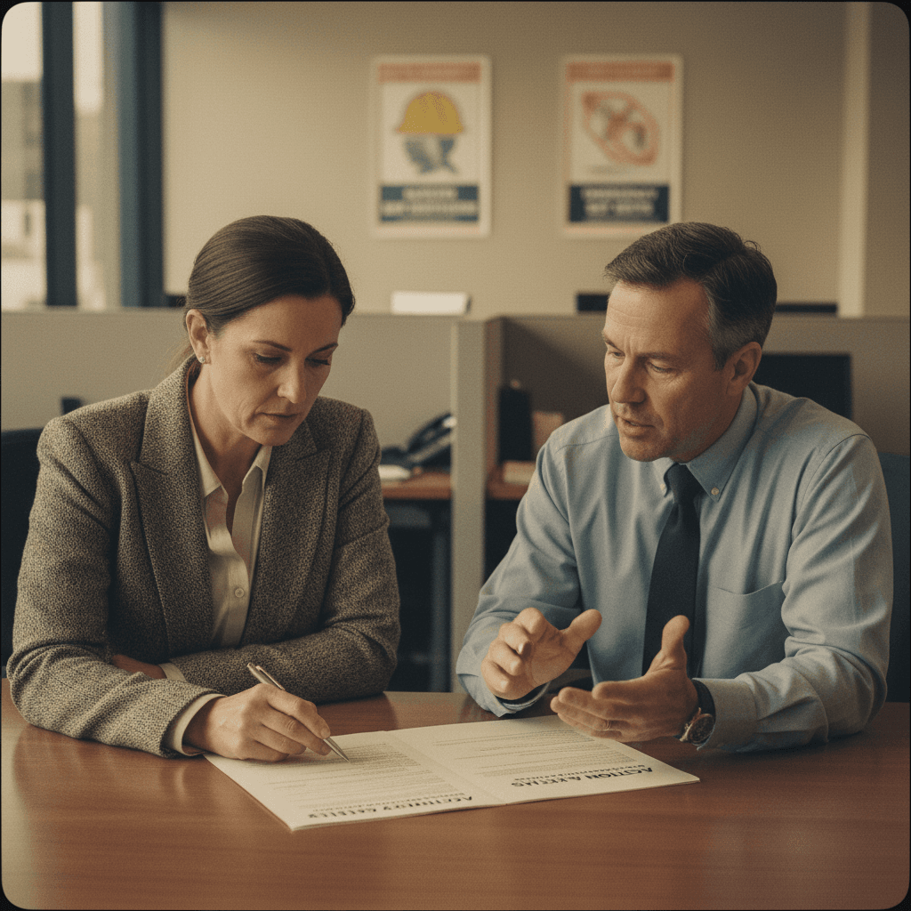 Action plan review and workplace safety improvements
