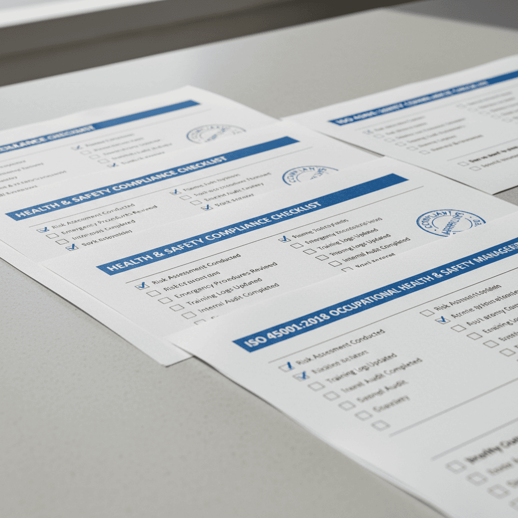 Health and safety compliance documents and regulatory standards