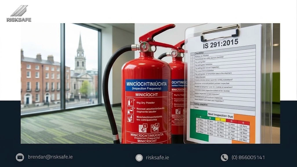 fire extinguisher inspection frequency Ireland fire extinguisher servicing frequency Ireland