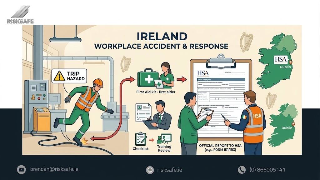 workplace accident reporting requirements Ireland report workplace accident to HSA